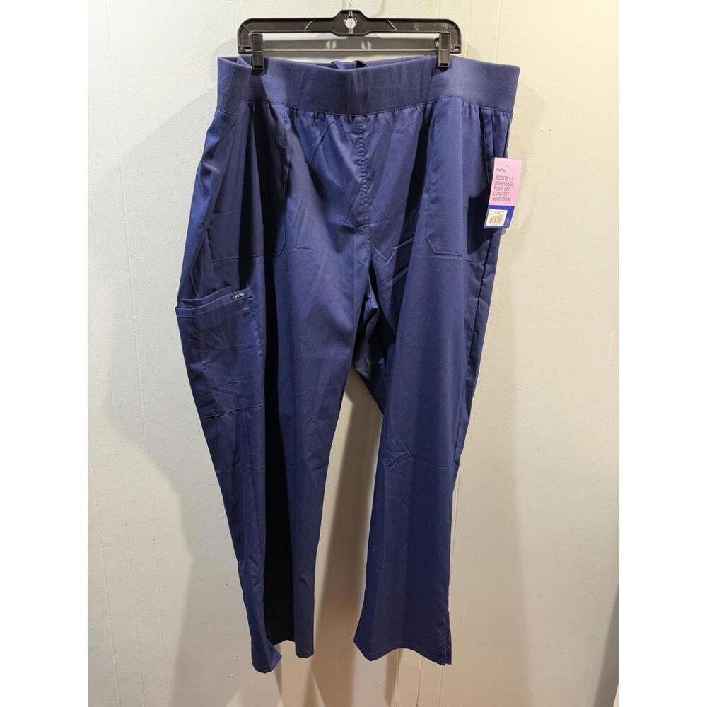 New Landau ProFlex Yoga Waist Cargo Pants Size 3XL Navy Nurse Uniform